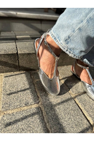 LOVE SHINE Roselie Women's Shoes Round Toe Open Back Model Large Size