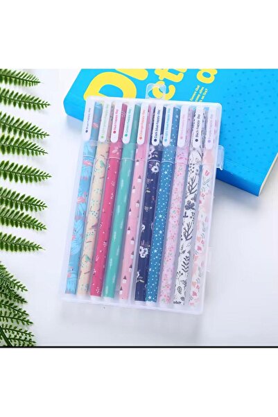 ÖZ KIRTASİYE Çiçek-Kaktüs-Flamingo 10 Renk Tükenmez Kalem