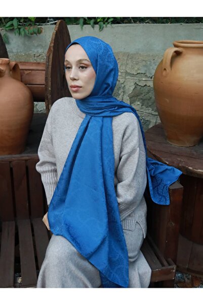 Modakaşmir Hazan Pattern Silky Jacquard Shawl