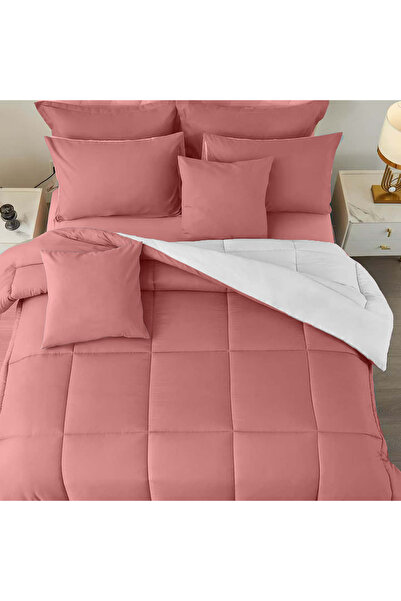 ShinyFlower Winter Comforter Set with Fixed Cotton Filling ,Soft Microfiber Fabric, Single Size 220x160 cm