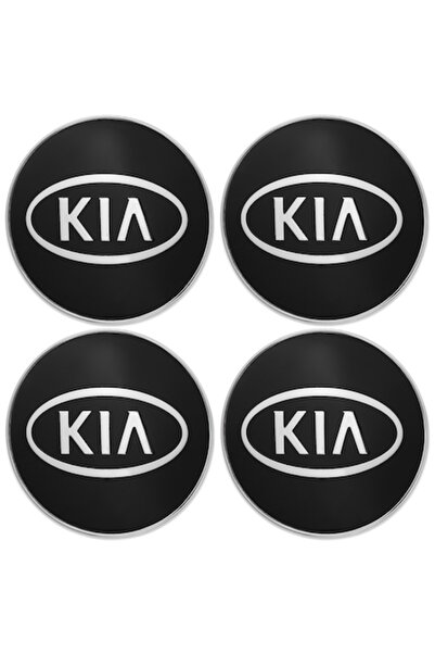 OEM Capace butuc roată pentru Kia, set de 4, 60 mm, negru/argintiu, plastic ș...