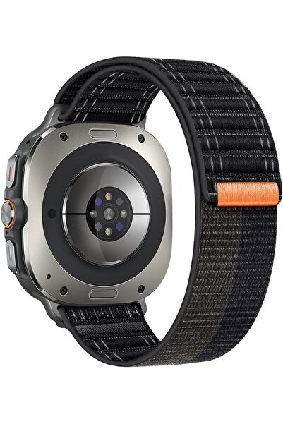 Generic Nylon Fabric Band Compatible with Samsung Galaxy Watch Ultra 47mmm Black