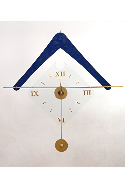 bablo | Astra Lux Klasik - 75x75cm Lacivert Gold Duvar Saati - Romen Rakamlı ...