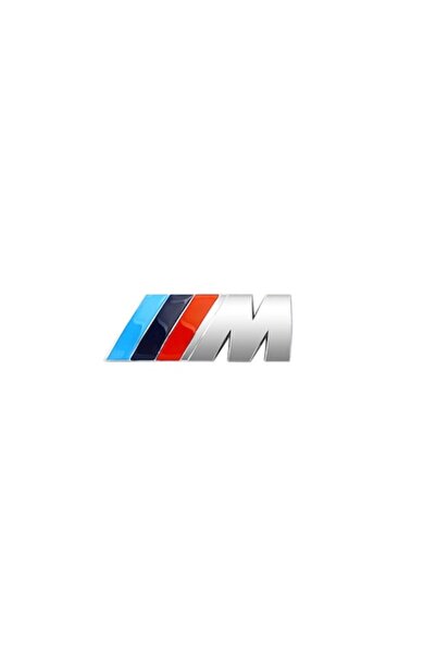 OEN Emblemă metalică premium cu suport de montare BMW M, argintie, 5,5 x 2 cm