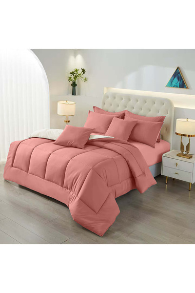 ShinyFlower Winter Comforter Set with Fixed Cotton Filling ,Soft Microfiber Fabric, Single Size 220x160 cm