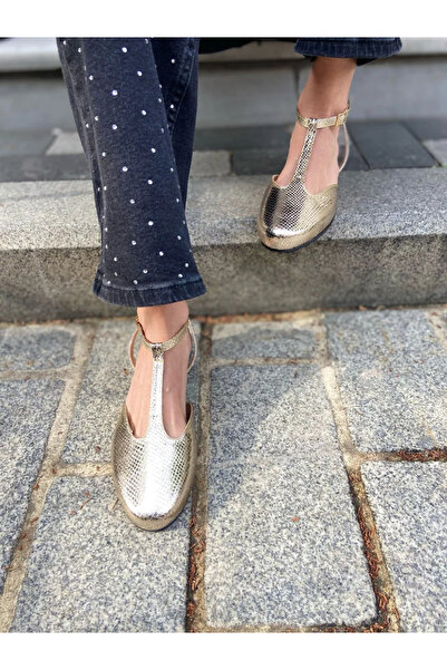 LOVE SHINE أحذية نسائية من روزيلي بمقدمة مستديرة وتصميم مفتوح من الخلف مقاس كبير