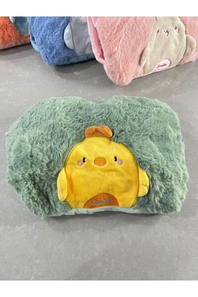 Löwin Sevimli Hayvan Figürlü El Geçmeli Yumuşak Peluş Sıcak Su Torbası | 1 Litre - Civciv
