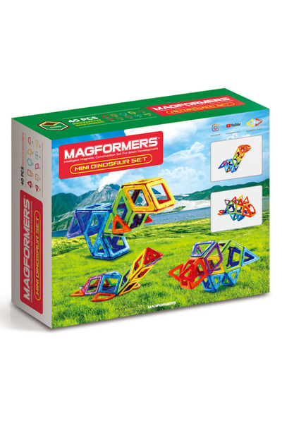 Magformers Magnetic Construction Set - Mini Dinosaur, 40 pieces
