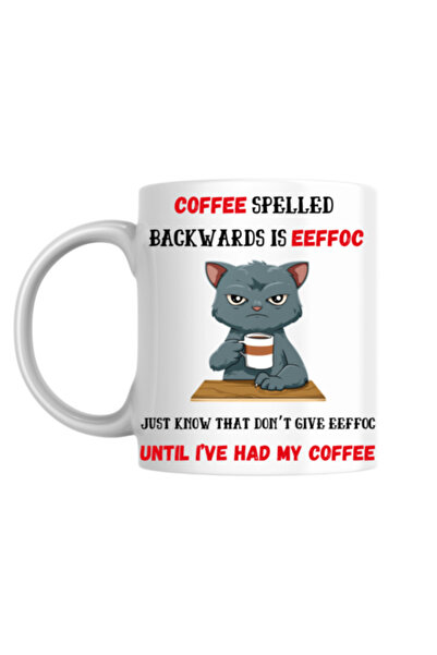 T&M Personalizare Cană personalizată - „Cafeaua - Cafea scrisă invers eeffoc!...