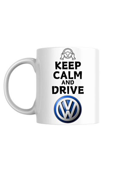 T&M Personalizare Cană personalizată - Keep Calm and Drive Volkswagen!, albă,...