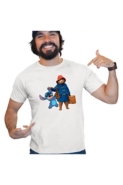 OEM Ανδρικό T-Shirt με Στιτς Paddington και Κιθάρα