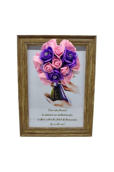 T&M Personalizare Tablou înrămat A4 (30x21 cm) - Cine este frumos în interior...