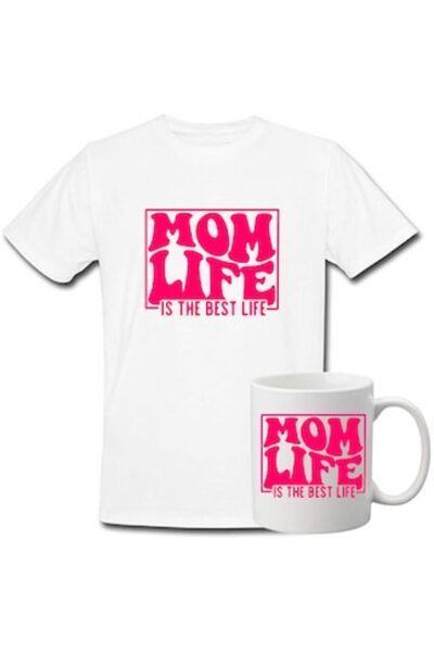 T&M Personalizare - Set personalizat tricou + cană - „Viața de mamă e cea mai...