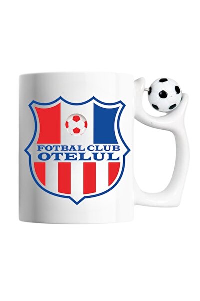 T&M Personalizare Football Ball Mug – 'Fotbal Club Oțelul Galați', white, 330 ml