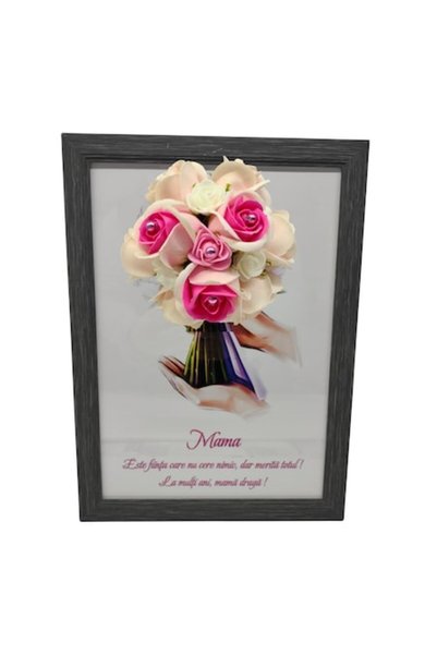 T&M Personalizare Imprimeu înrămat A4 (30x21 cm) - „Mama nu cere nimic, dar m...