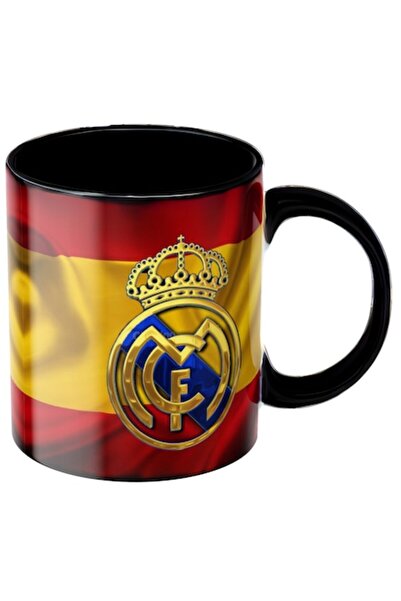 T&M Personalizare Cană Real Madrid, club de fotbal, suporter, neagră, v2