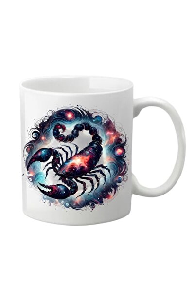 T&M Personalizare Cană personalizată - Zodiac, Scorpion, Alb, 330 ml