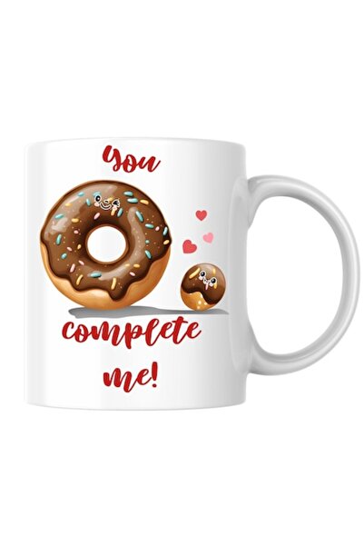 T&M Personalizare Cană personalizată „Mă completezi” v14, albă, 330 ml