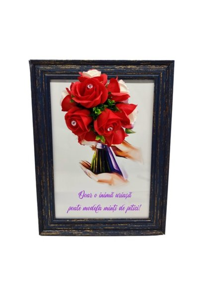 T&M Personalizare Tablou înrămat A4 (30x21 cm) - Doar un inimă uriașă poate m...