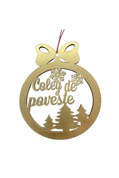 T&M Personalizare Glob decorativ personalizat de Crăciun din lemn - 'Coleg de...