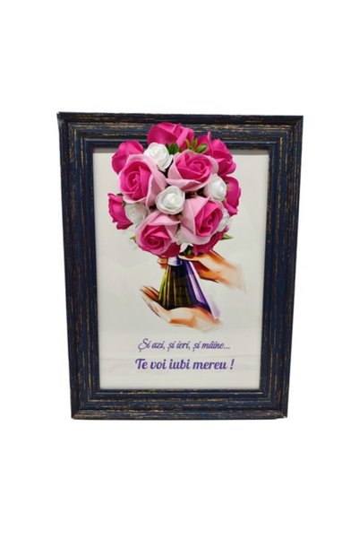 T&M Personalizare Tablou înrămat A4 (30x21 cm) - Te voi iubi mereu - v11, dec...