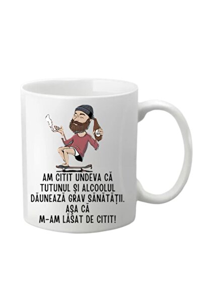 T&M Personalizare Cană personalizată - Am citit undeva că tutunul și alcoolul...