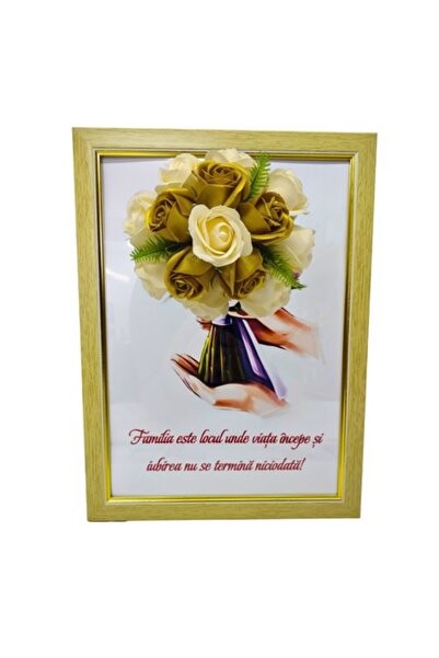 T&M Personalizare Tablou înrămat A4 (30x21 cm) – „Familia este locul unde via...