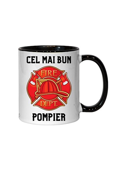 T&M Personalizare Cană personalizată - Cel mai bun pompier! v2 interior negru...