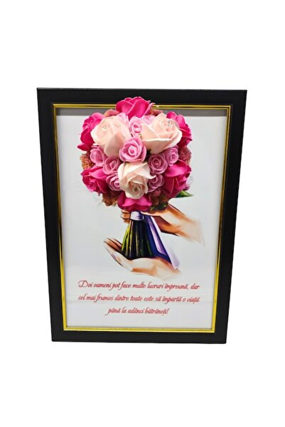 T&M Personalizare Tablou înrămat A4 (30x21 cm) - „Doi oameni pot face multe l...
