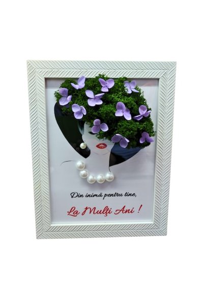 T&M Personalizare Tablou înrămat A5 (21x15 cm) - Din inimă. La mulți ani! - v...