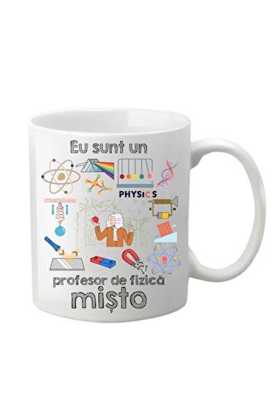 CADOU Cană personalizată - Sunt un profesor de fizică cool, albă, 330 ml