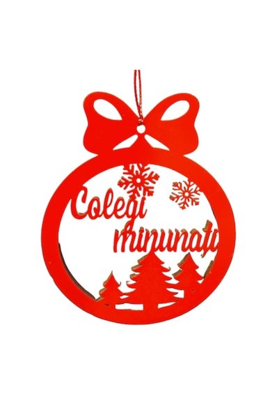 T&M Personalizare Glob decorativ personalizat din lemn - „Colegi minunați” - ...