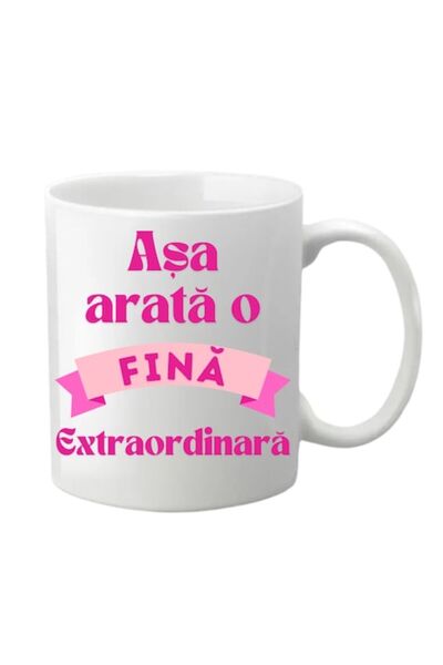 T&M Personalizare Cană personalizată - Așa arată o nașă extraordinară, albă, ...