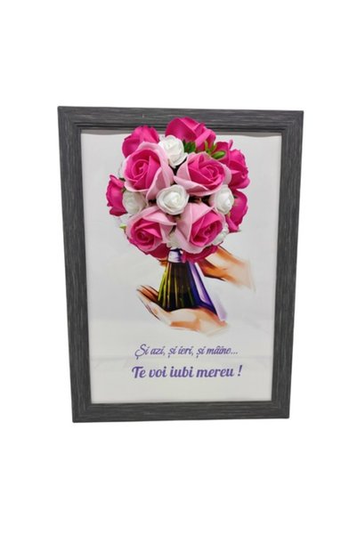T&M Personalizare Tablou înrămat A4 (30x21 cm) - „Azi, ieri și mâine... Te vo...