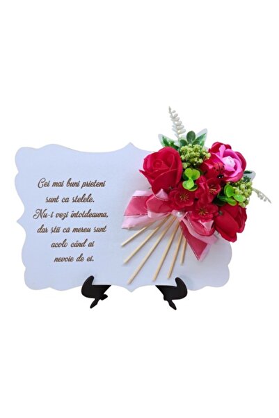 T&M Personalizare Tablou din lemn conturat A4 (30x21 cm) - „Cei mai buni prie...