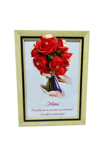 T&M Personalizare Tablou înrămat A4 (30x21 cm) - „Mamă, nu cere nimic, dar me...