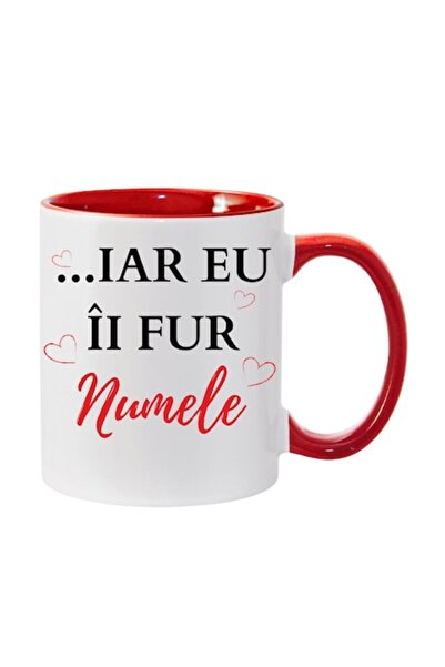 T&M Personalizare Personalized mug 'And I'll steal his name' v2, red, 330 ml