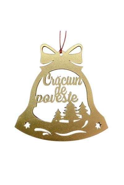 T&M Personalizare Glob decorativ personalizat de Crăciun din lemn - model clo...