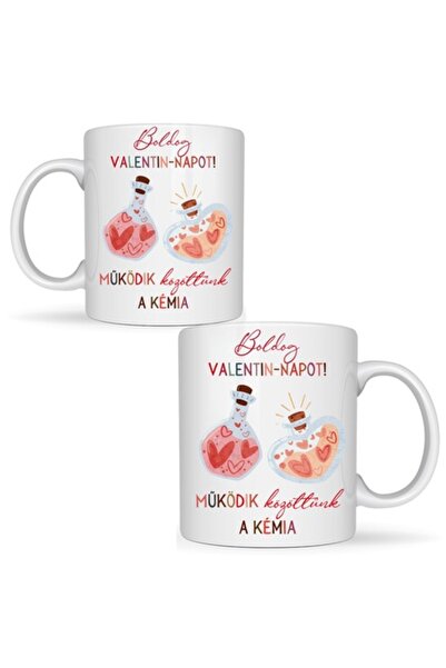 T&M Personalizare Cană personalizată „Chimia dintre noi funcționează” Ziua În...