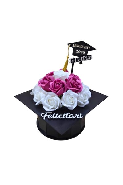 T&M Personalizare Aranjament pentru pălărie de absolvire - cu decor, flori de...