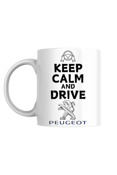 T&M Personalizare Cană personalizată - Keep Calm and Drive Peugeot!, albă, 33...