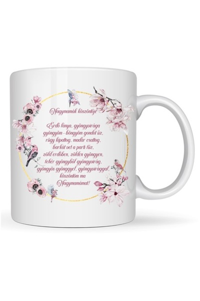 T&M Personalizare Cană personalizată „Urărit bunici” albă, 330ml