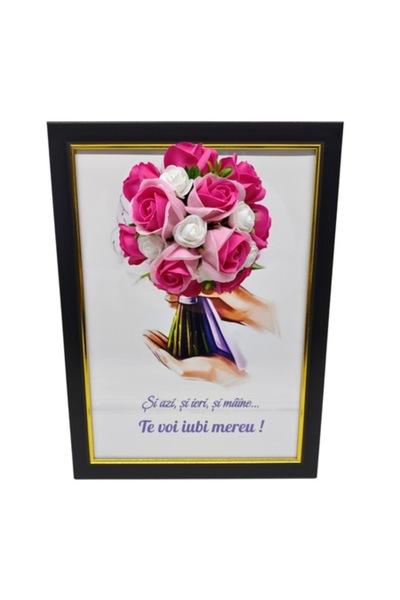 T&M Personalizare Tablou înrămat A4 (30x21 cm) - Azi, Ieri, Mâine... Te voi i...