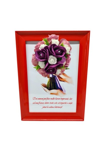 T&M Personalizare Tablou înrămat A4 (30x21 cm) - „Doi oameni pot face multe l...