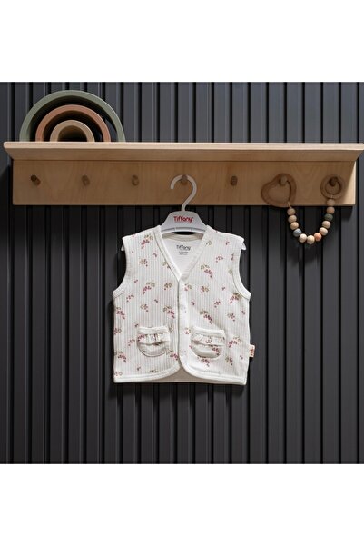 Tiffany Pamuklu Üzüm Desenli Yelek