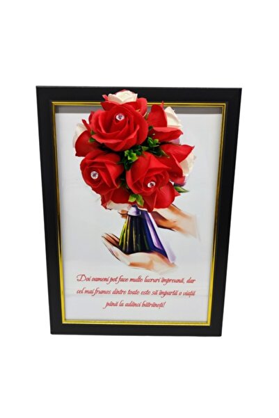 T&M Personalizare Tablou înrămat A4 (30x21 cm) - „Doi oameni pot face multe l...