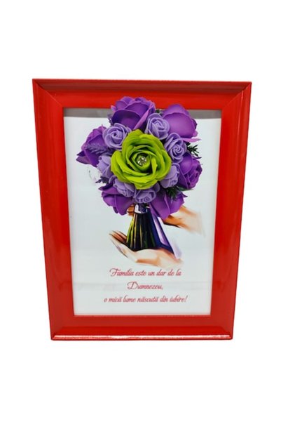 T&M Personalizare Tablou înrămat A4 (30x21 cm) - „Familia este un dar de la D...