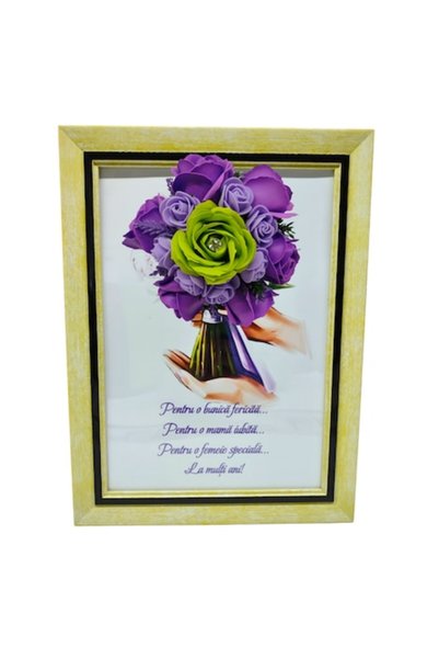 T&M Personalizare Tablou înrămat A4 (30x21 cm) - Pentru o bunică fericită, pe...