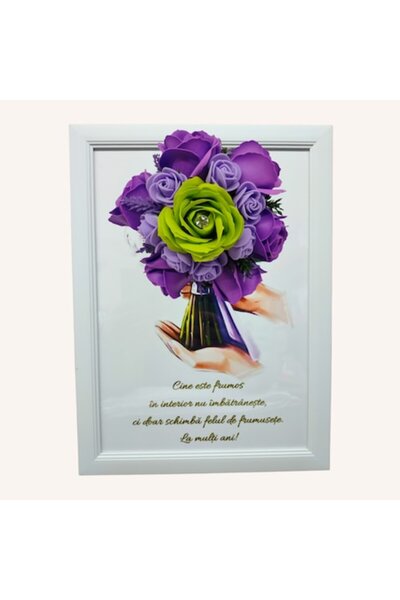 T&M Personalizare Tablou înrămat A4 (30x21 cm) - „Frumoasele din interior nu ...