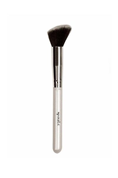 Marble face makeup brush - White/Silver